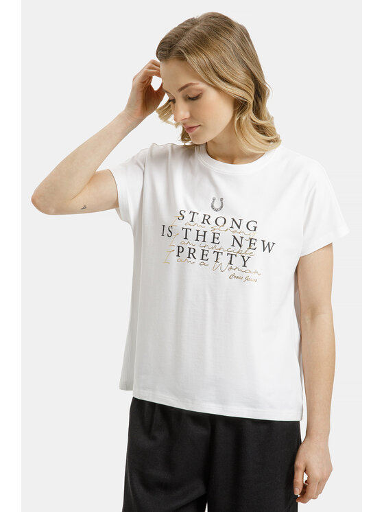 Cross Jeans Cross Jeans T-Shirt 56249-008 Biały