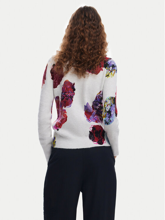 Desigual Desigual Светр Maxflower 24WWJF53 Сірий Regular Fit