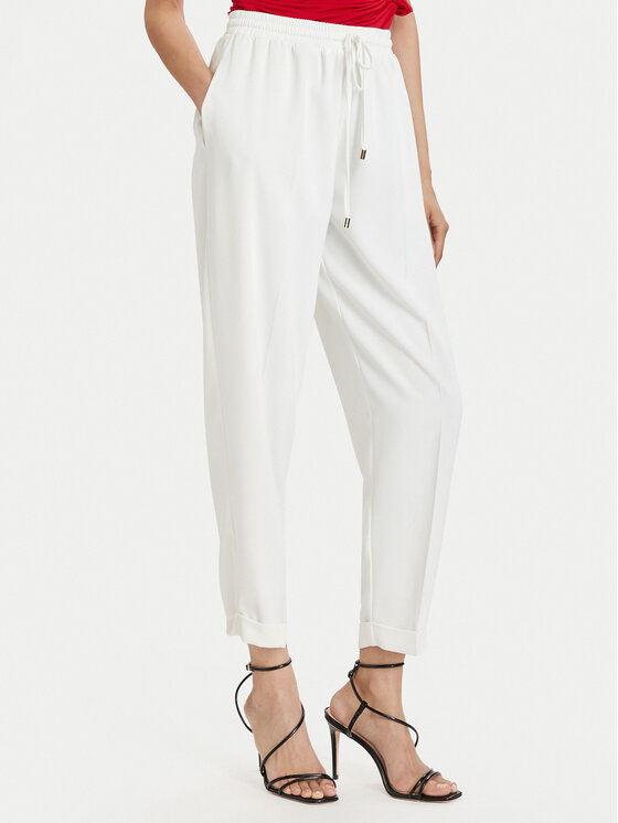 ACCESS FASHION Pantaloni din material 63-5101-183 Alb Regular Fit