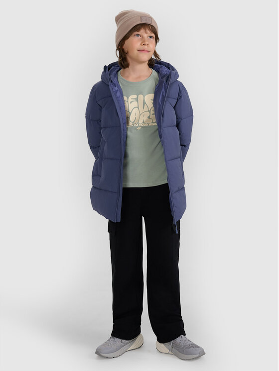 4F 4F Kurtka puchowa 4FJRAW25TDJAM0805-32S Granatowy Regular Fit