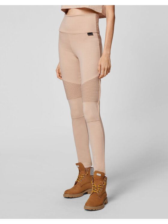 PHILIPP PLEIN PHILIPP PLEIN Legginsy 2801 Beżowy Active Fit
