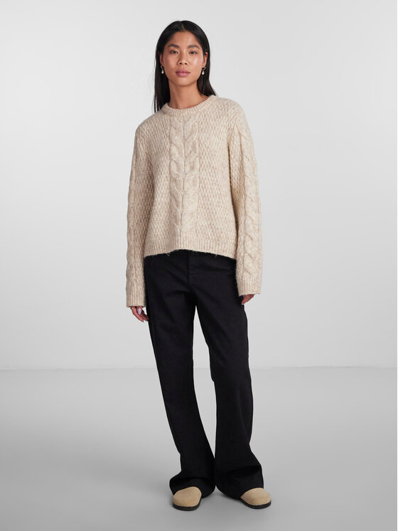 Pieces Pieces Pullover 17140372 Beige Regular Fit