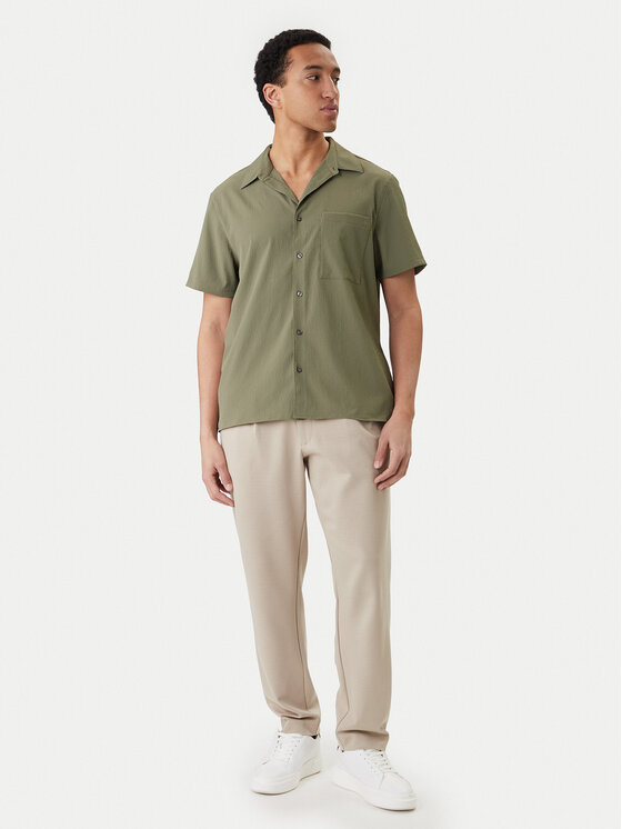 Calvin Klein Calvin Klein Koszula LV04LF109G Zielony Classic Fit