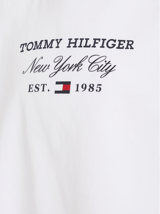 Tommy Hilfiger Tommy Hilfiger Μπλουζάκι KG0KG07643 M Λευκό Regular Fit