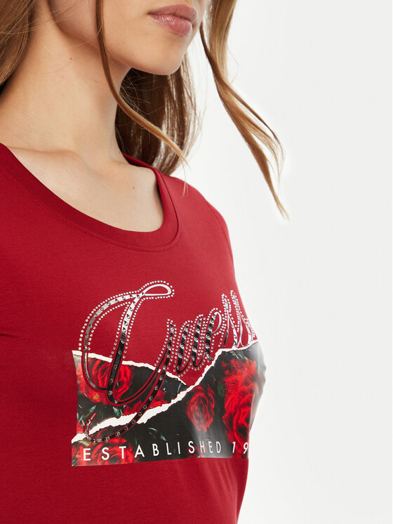 Guess Guess Póló W5RI03 J1314 Piros Regular Fit