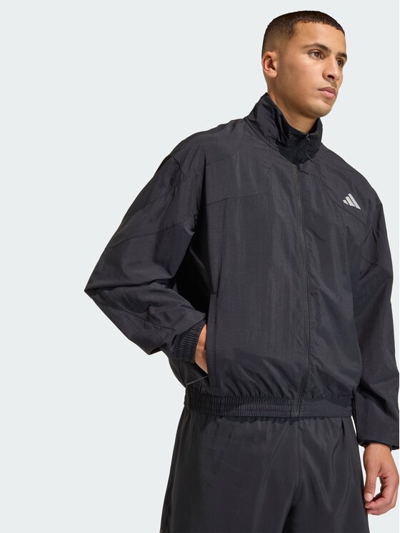 adidas adidas Kurtka do biegania adi365 Cheering Czarny Regular Fit