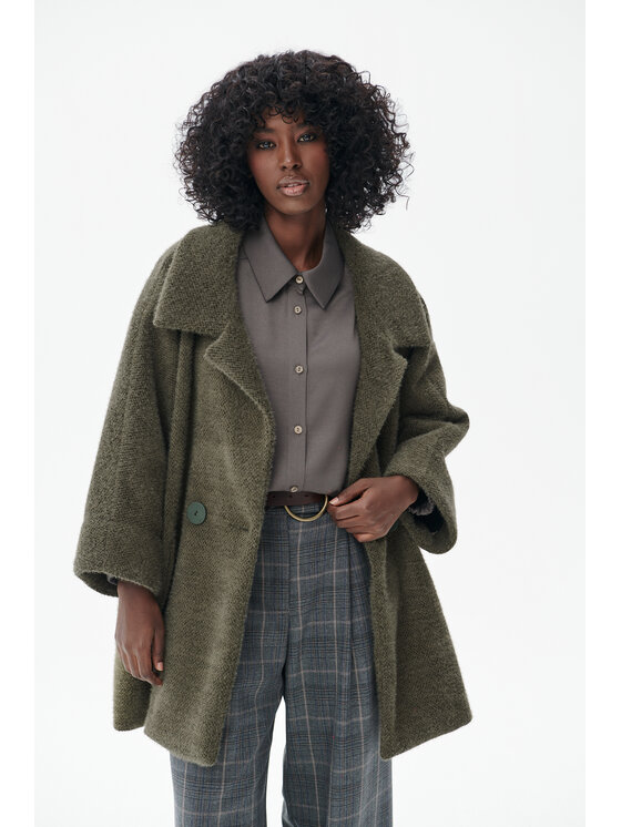 blue shadow blue shadow Płaszcz przejściowy Cristina Khaki Regular Fit