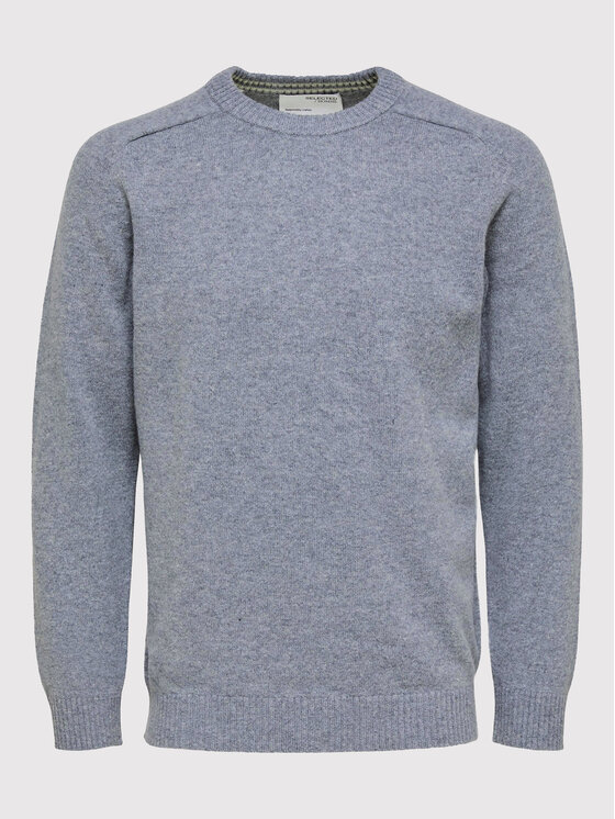 Selected Homme Selected Homme Sweter New Coban 16079780 Szary Regular Fit