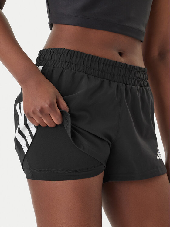 adidas adidas Спортивні шорти Pacer Workout Woven 2in1 KD9742 Чорний Regular Fit