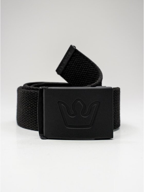 Jigga Wear Jigga Wear Pasek Męski Pasek Parciany Czarny Jigga Wear Simple Crown uni Czarny