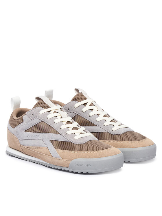 Calvin Klein Calvin Klein Сникърси Low Pro Runner Mix Mat HM0HM02208 Кафяв