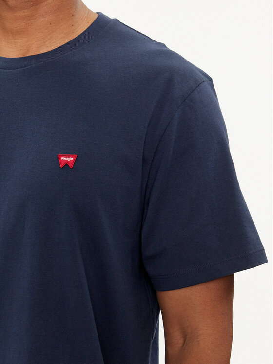 Wrangler Wrangler T-Shirt Sign Off 112350434 Granatowy Regular Fit