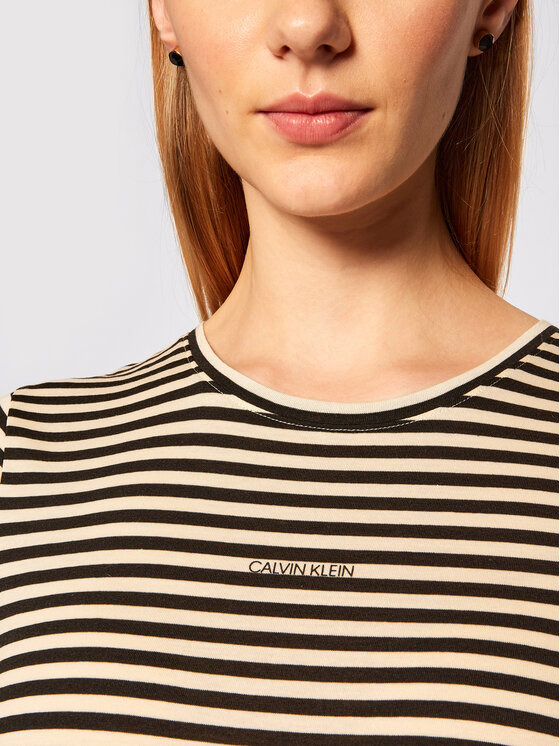 T-shirt Logo Stripe Ss K20K202147 Multicolore Slim...