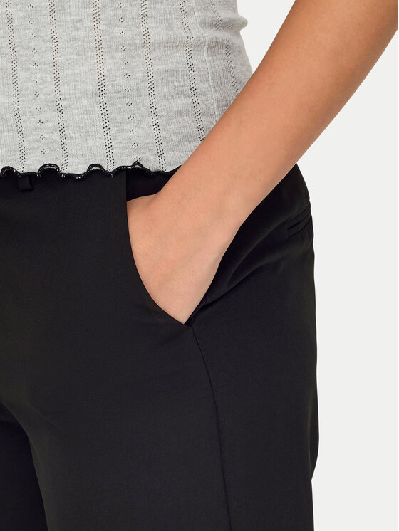 ONLY ONLY Kalhoty z materiálu Kayle 15324532 Černá Straight Fit