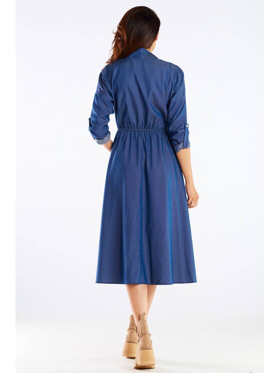 Awama Awama Vestito estivo A452 Blu Basic Fit