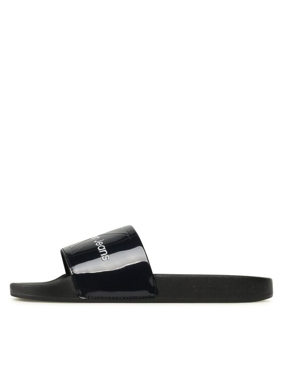 Calvin Klein Jeans Calvin Klein Jeans Plätud Slide Metallic Monologo YW0YW00638 Tumesinine