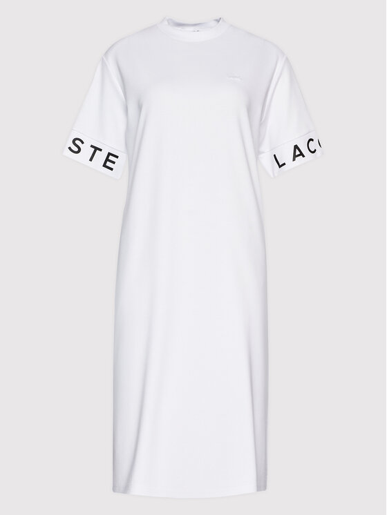 Lacoste Lacoste Haljina za svaki dan EF0107 Bijela Relaxed Fit