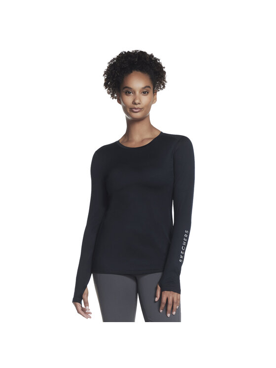 Skechers Skechers Longsleeve Skechers Go Dri Swift Long Sleeve Nero Regular Fit