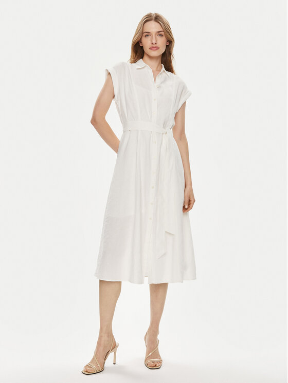 Gap Gap Košilové šaty 857655-00 Écru Regular Fit