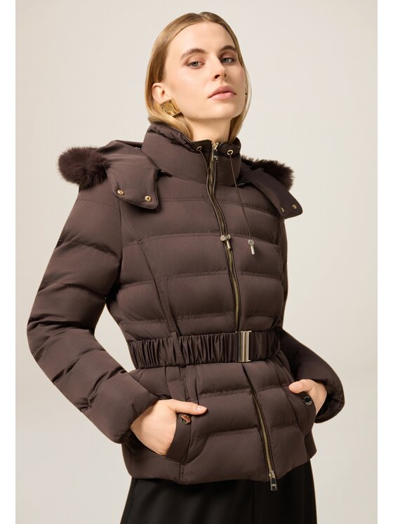 Oltre Oltre Giubbotto piumino F002R001482N032 Marrone Slim Fit