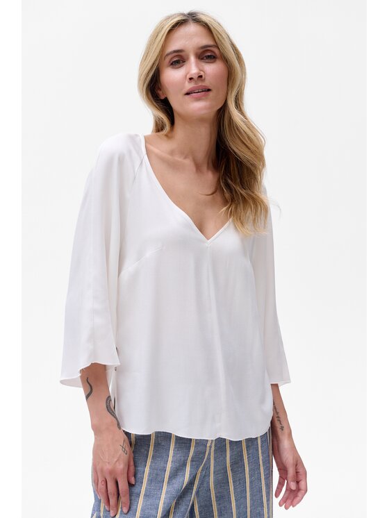 blue shadow blue shadow Bluzka Ida Écru Regular Fit