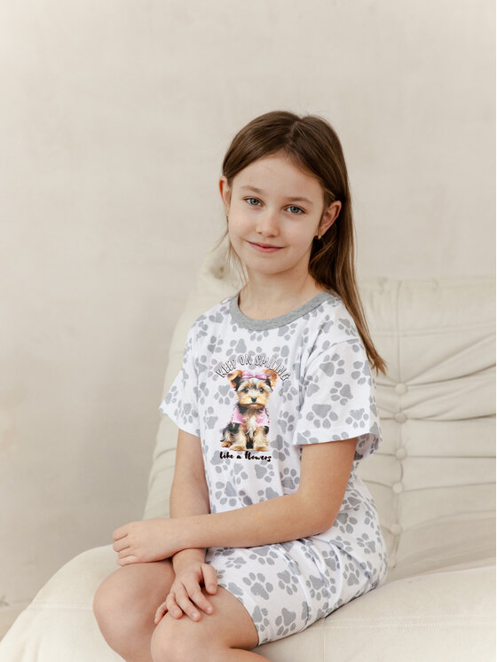 Taro Taro Koszula nocna T3390-01 Szary Basic Fit