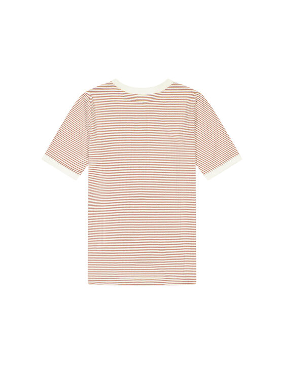 Wrangler Wrangler T-Shirt FEMME KNIT HENLEY Różowy Slim Fit