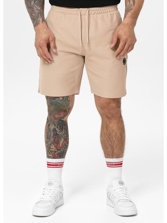 PITBULL Męskie Szorty materiałowe, rozmiar L, Beżowe, Pique Rockey