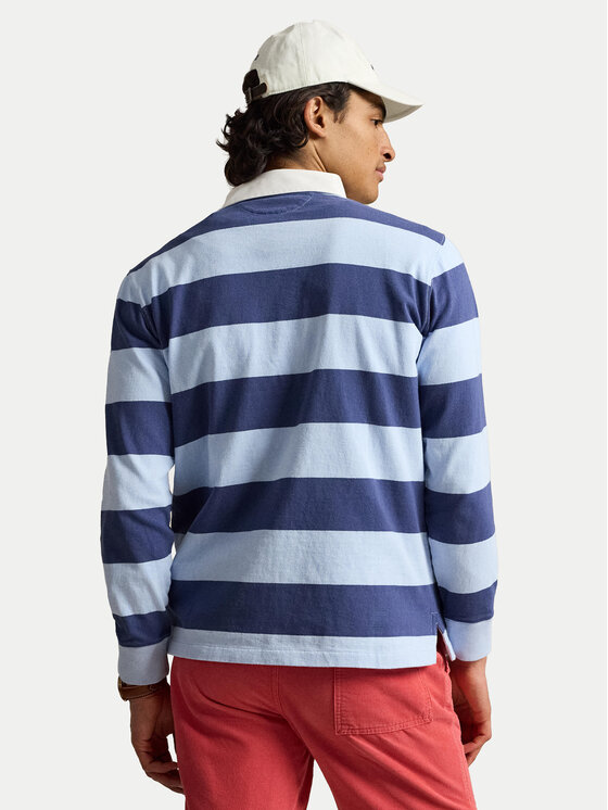 Polo Ralph Lauren Polo Ralph Lauren Тениска с яка и копчета The Iconic Rugby 710717116032 Син Regular Fit