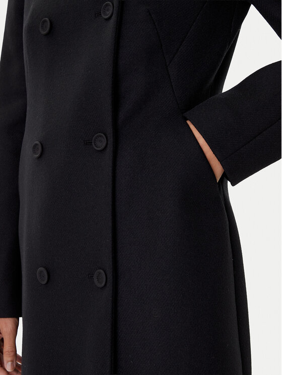 BOSS BOSS Вовняне пальто Cale 50550723 Чорний Relaxed Fit