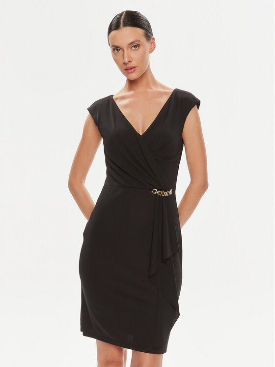 Rinascimento Rochie cocktail CFC0019373002 Negru Regular Fit