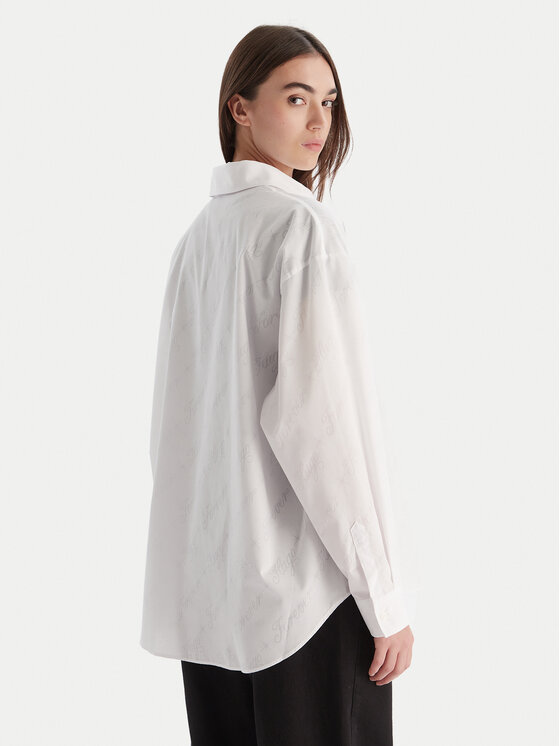 HUGO HUGO Риза Elisana_B 50548839 Бял Oversize