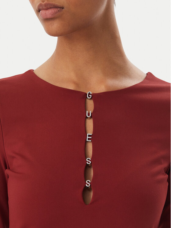 Guess Guess Bodi W6BP21 K6256 Tamnocrvena Slim Fit
