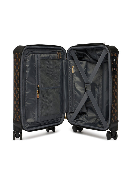 Guess Guess Самолетен куфар за ръчен багаж TWHP74 52983 Тъмнокафяв