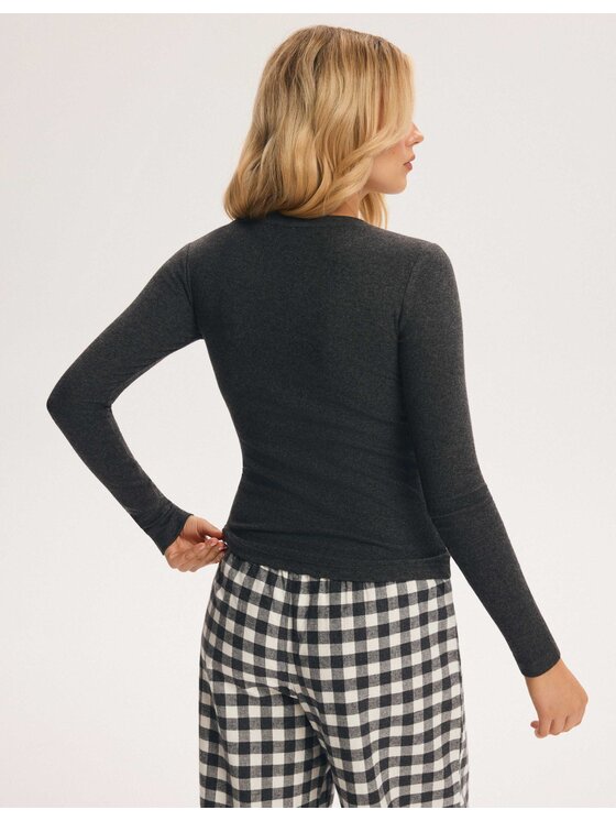 Esotiq Esotiq Bluzka 45913 Szary Regular Fit