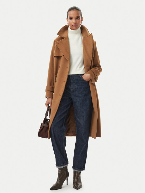 Michael Kors Michael Kors Płaszcz wełniany 77G7540M11 Brązowy Regular Fit
