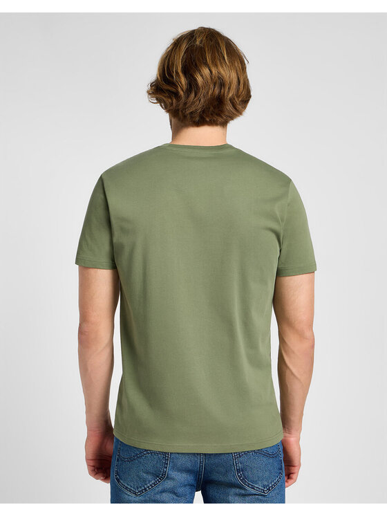 Lee Lee T-shirt WOBBLY LEE TEE Verde Regular Fit