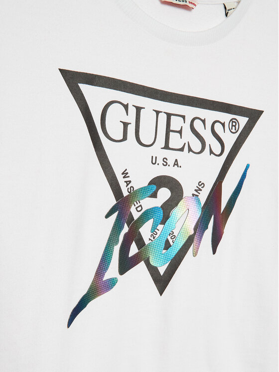 Guess Guess Kasdieninė suknelė J3RK01 KB4O0 Balta Regular Fit