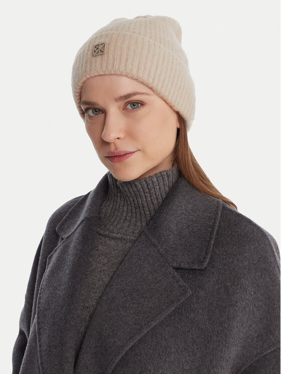 Calvin Klein Calvin Klein Czapka Emblem Brushed LV04D8067G Beżowy