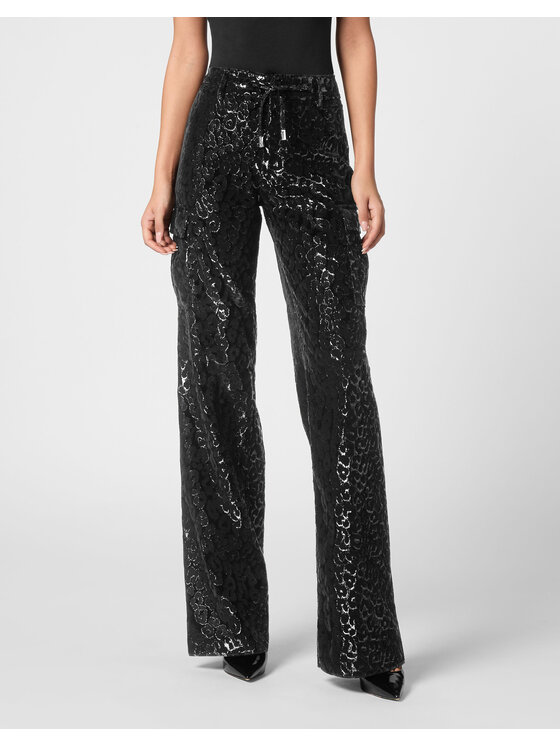 PHILIPP PLEIN PHILIPP PLEIN Cargo kalhoty 14729 Černá Cargo Fit