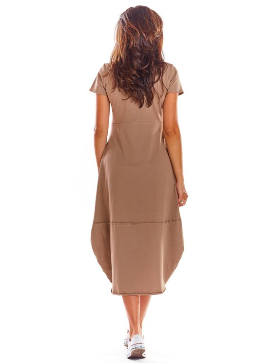 Infinite You Infinite You Sukienka letnia M213 Beżowy Basic Fit