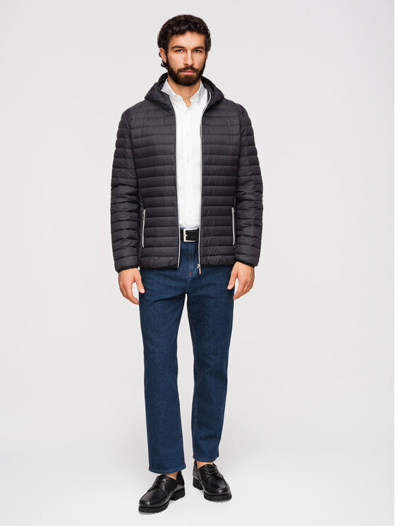 Ombre Ombre Kurtka przejściowa OM-JALP-0211 Czarny Regular Fit