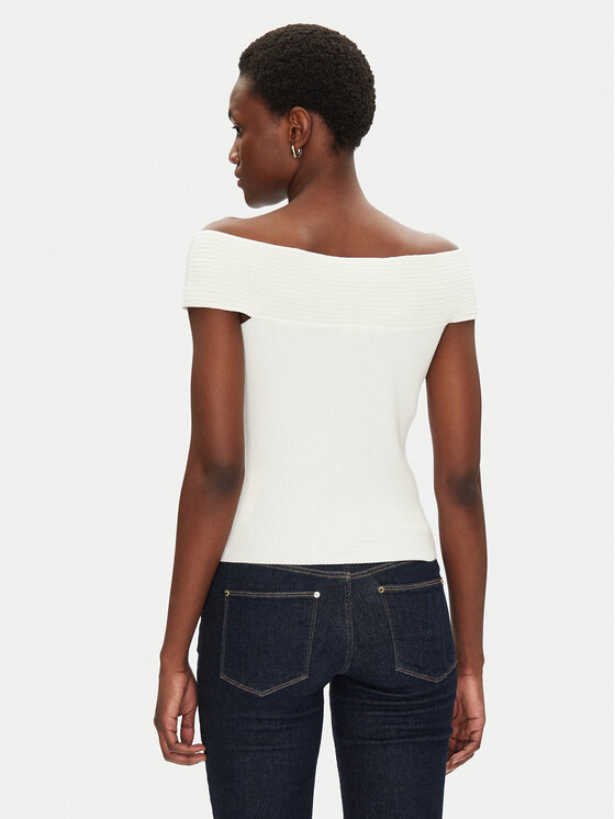 Morgan Morgan Πουλόβερ 251-MDONA M Λευκό Slim Fit