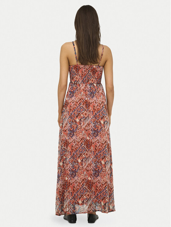 ONLY ONLY Sukienka letnia Elena 15352634 Pomarańczowy Regular Fit
