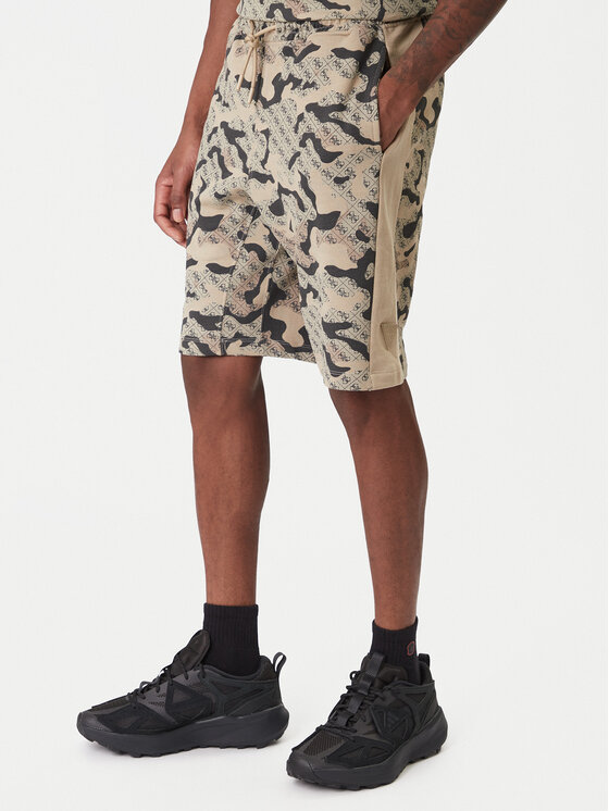Guess Guess Sportovní kraťasy Z6RD00 K9YI1 Béžová Regular Fit