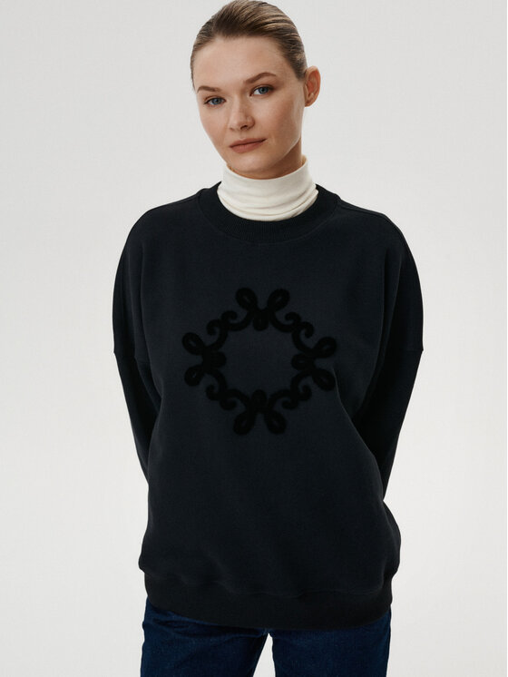 MARI PRETI MARI PRETI Felpa Onera Nero Oversize