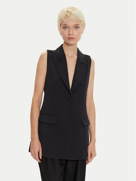 Imperial Imperial Vestă elegantă LC25IJX Negru Slim Fit
