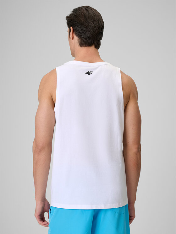4F 4F Tank top SUMMER CODE Biały Regular Fit