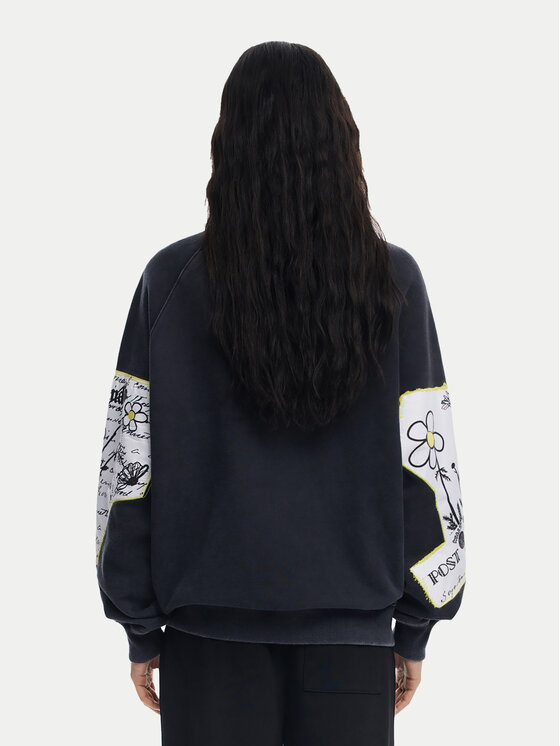 Desigual Desigual Sweatshirt Minnie 25SWSK25 Schwarz Regular Fit