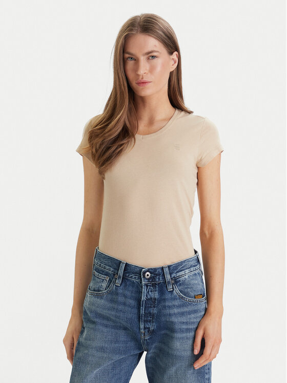 G-Star Raw G-Star Raw Marškinėliai Eyben D24533-4107 Écru Slim Fit